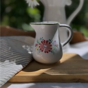 Small Porcelain Milk Jug with Floral Design